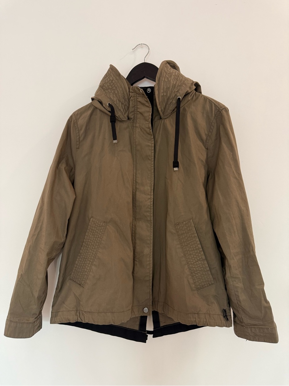 Hooded Utility Jacket in Olive